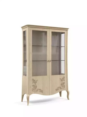 Vitrine Holz Luxus Klassische Anrichte Design Möbel Italienische Beige