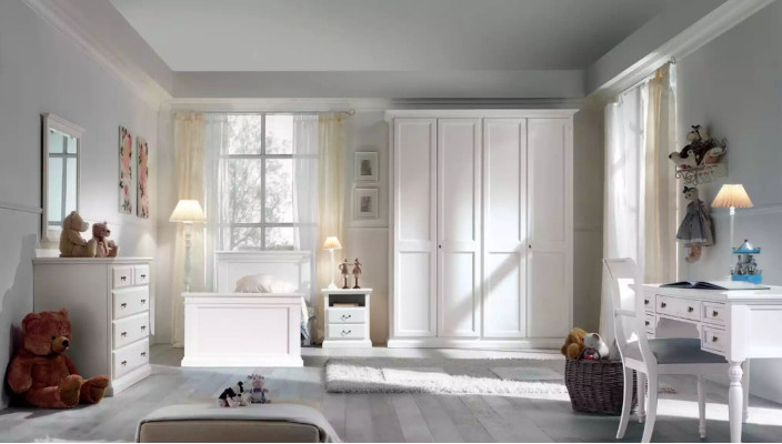 Jugend Kinder Zimmer Set Schlafzimmer Modern Bett Nachttisch Tisch 5tlg.