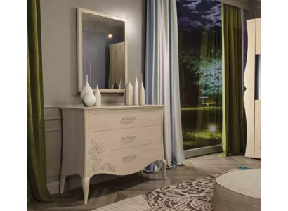 Moderne Luxus Set 2tlg Kommode Spiegel Holz Konsole Sideboard Möbel Neu