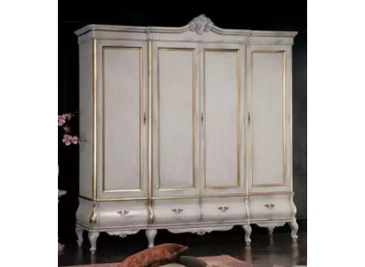 Weißer Luxus Kleiderschrank Massivholz Möbel Schlafzimmer Schränke Schrank