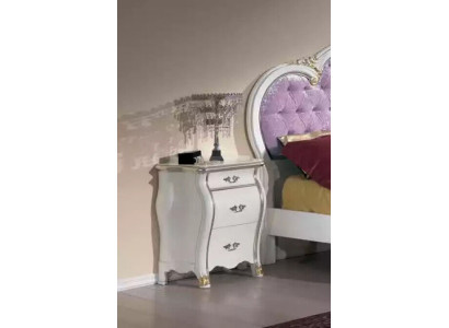 Nachttisch mit 3 Schubladen Holzschrank Design klassisch Neu