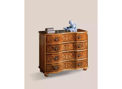 Klassischer Brauner Holz Schrank Schubladen Kommode Wohnzimmer Design