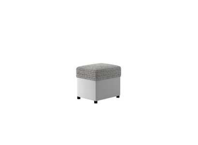 Hocker Polsterhocker Fuß Ablage Möbel Wohnen Sitzbänke Sitz Textil Grau