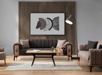 Moderne Couchgarnitur Dreisitzer Sessel Stoffgarnitur Luxus Sofas Möbel