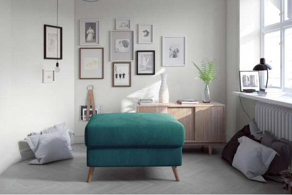 Fußhocker Sitzhocker Sitzpouf Wohnzimmer Designer Hocker Leder Textil