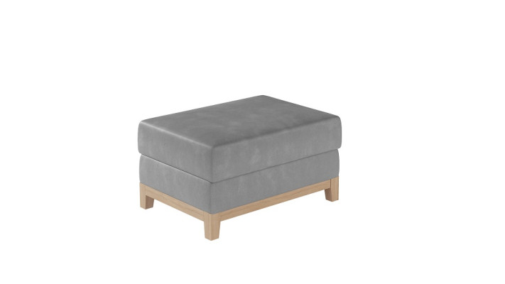 Design Polster Hocker Fußhocker Ottomane Sitz Chaise Gepolstert Pufa Blau