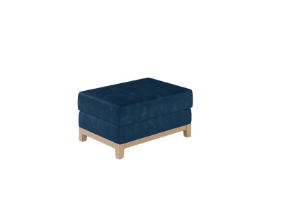 Design Polster Hocker Fußhocker Ottomane Sitz Chaise Gepolstert Pufa Blau