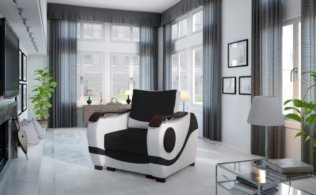 Designer Moderner Polster Fernseh Sessel Sofa Couch 1 Sitzer Designer Couchen