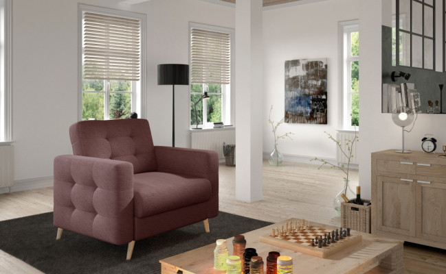 Sessel Designer Stuhl Polster Relax Stoff Textil Lounge Neu Fernseh 1 Sitzer