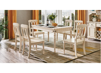 Esszimmer Esstisch 6x Stühle Ess Set Holz Gruppe Stuhl Sets Gruppe Garnitur 7tlg