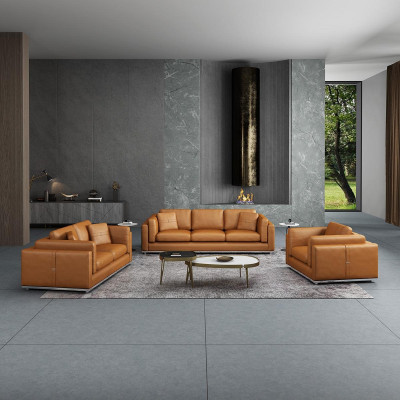 Modern Dreisitzer Sofa 3 Sitzer Couchen (ohne 2+1Sitzer) Polster Sofas Echtleder
