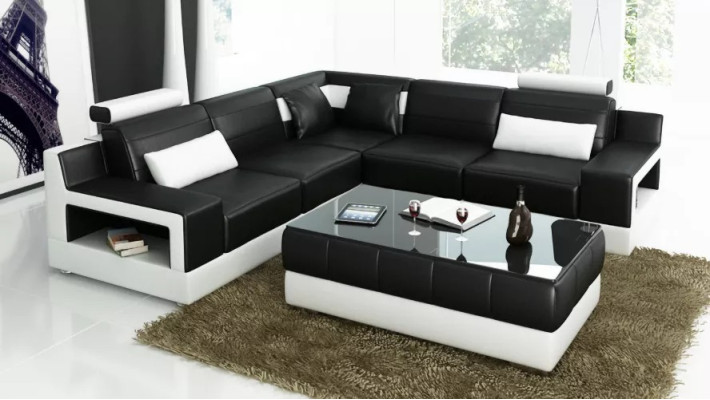Wohnzimmer Leder xxl couch landschaft sofa moderne designer eckpolster