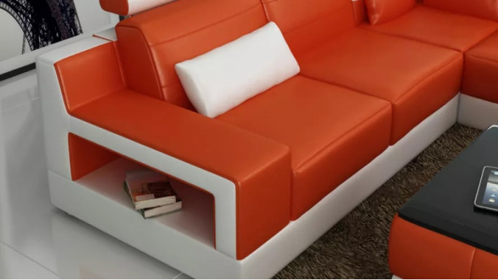 Wohnzimmer Leder xxl couch landschaft sofa moderne designer eckpolster