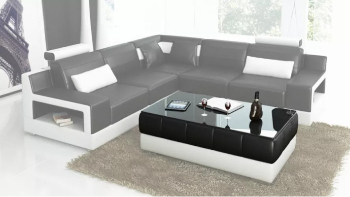 Wohnzimmer Leder xxl couch landschaft sofa moderne designer eckpolster