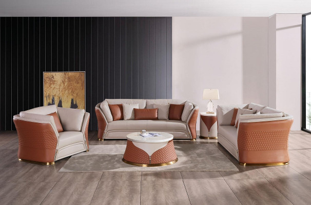 Wohnlandschaft Sofa Polster Sofagarnitur 3+2+1 Sitzer Beistelltisch Couchtisch