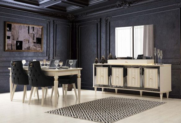 Moderner schwarzer Stuhl Design Holzstuhl Esszimmerstuhl Luxus Holz Möbel
