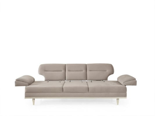 Modernes Beige Sofa Wohnzimmer Set Design Stoffcouch Couchen Sofas 3 Sitz
