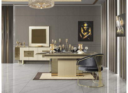 Komplett Set Esstisch 4x Stühle Esszimmer Set Ess Gruppe Holz Tisch Tische 5tlg