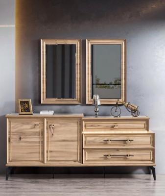 Esstisch 4x Stühle Sideboard 6-tlg. Esszimmerset Gruppenset Esszimmermöbel neu