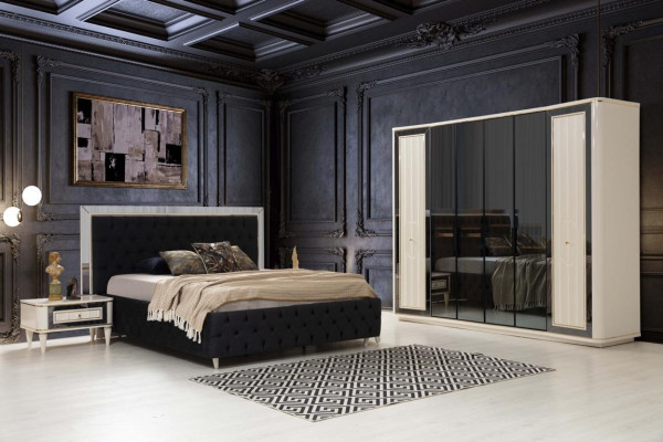 Kleiderschrank Schrank Luxus Holz Schränke Design Möbel Schlafzimmer Weiß