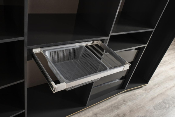 Grauer Luxus Schrank Schlafzimmer Möbel Schränke Kleiderschrank Holz
