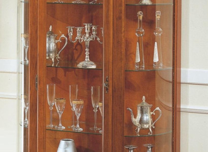 Anrichte Schrank Glasschrank Holz Schränke Italienische Möbel Vitrine Vitrinen
