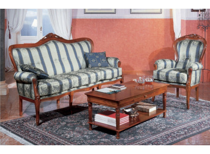 Klassische Sofagarnitur Couch 3+1 Sitzer Sofa Couchen Italienische Möbel Textil