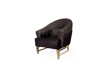 Sessel Luxus Design Textil Wohnzimmer Italienischer Stil Möbel Lounge Lehnstuhl