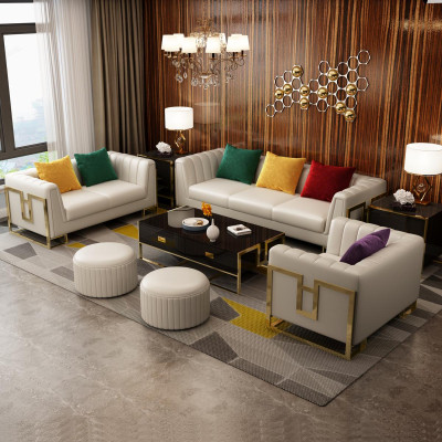 Sofagarnitur Big Set 3+1 Sitzer Leder Sofa Couch Garnitur Design Couchen