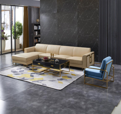 Modernes Sofa Ecksofa L Form Sessel Couchtisch Hocker Ecksofa Polster