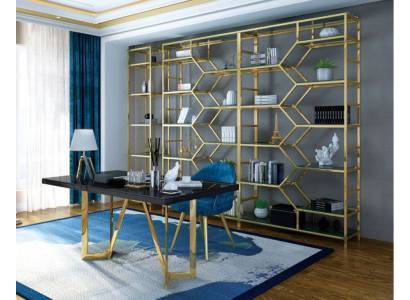 Luxus Büro Set Gruppe Edelstahl Metall Tisch Schrank 5tlg. Garnitur Office