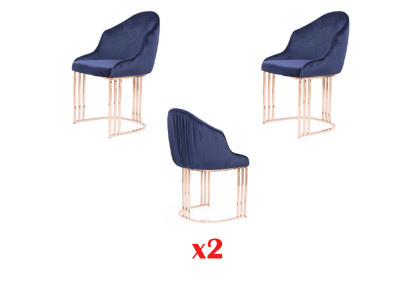 Designer Lehn Sitz Sessel luxus Ess Zimmer 2x Stühle Polster Textil