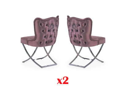 Ess Zimmer Polster Stuhl 2x Fernseh Lounge Club Leder Textil Sitz
