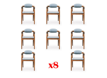 Garnitur Komplett Gruppe Stuhlgruppe 8 Stück Esszimmer Stühle Set