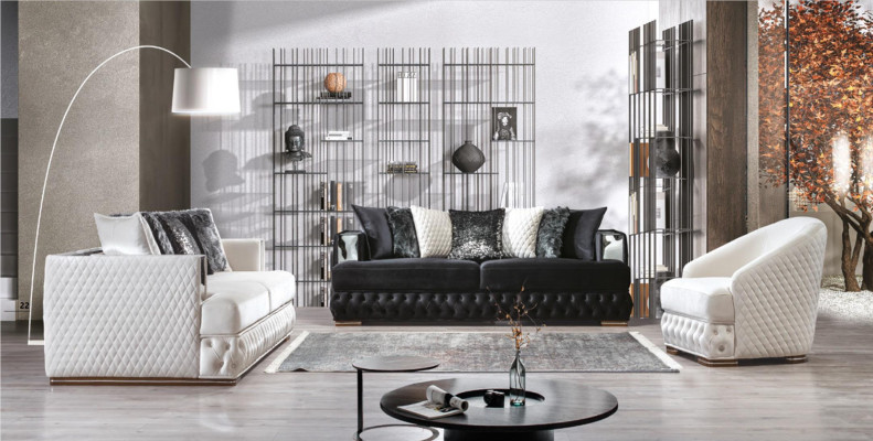Sessel 1 Sitzer Weiß Chesterfield Relax Italienische Möbel Einrichtung