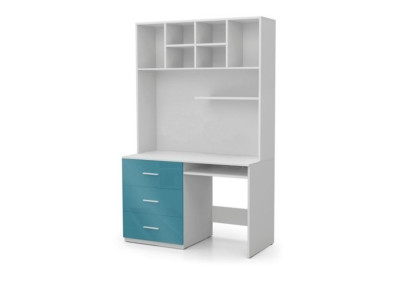 Bürotisch mit Schubladen PC Tisch Modern Stil 2tlg Schreibtisch Schrank Tische