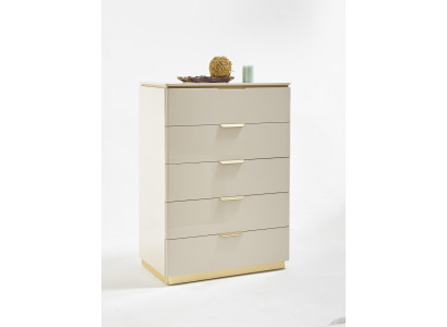 Kommode Beige Holz Luxus Hochschrank Konsolen Schränke Möbel Sideboard Schrank