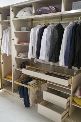 Hochglanz Kleiderschrank Schlafzimmer Schränke Eckschrank Luxus Möbel Gold Beige