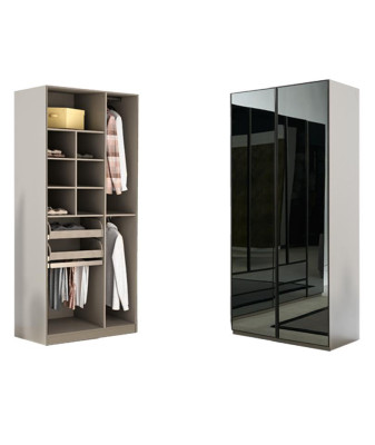 Kleiderschrank Schrank Glasschrank Schlafzimmer Holz moderne Schränke Möbel Neu