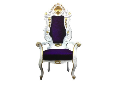 Thron Sessel Königlicher Polster Chesterfield Samt 1 Sitzer Antik Stil Stühle