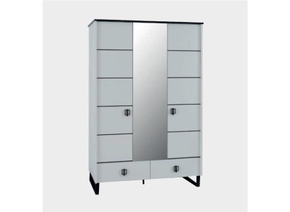 Design Kleiderschrank Loft Schlafzimmer Schränke Schrank Möbel Holz Grau Luxus