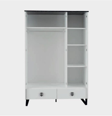 Design Kleiderschrank Loft Schlafzimmer Schränke Schrank Möbel Holz Grau Luxus
