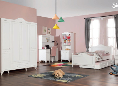 Kleiderschrank Schrank Klassische Schränke Möbel Holz für Schlafzimmer Weiß Neu