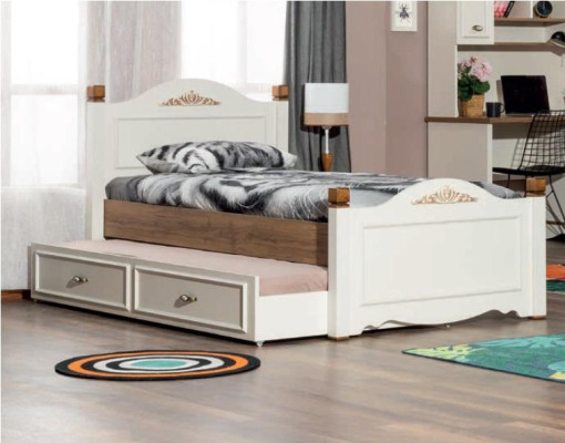 Modernes Schlafzimmer Jugendzimmer Set Bett Nachttisch Bücherregal Tisch 5tlg.