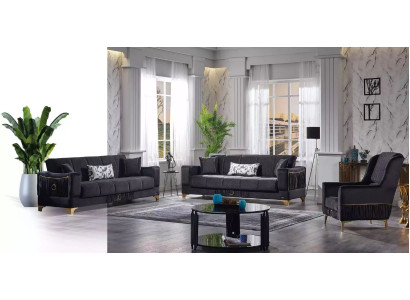 Design Modernes Wohnzimmer Set Sofagarnitur 3+3+1 Wohnzimmer Möbelset