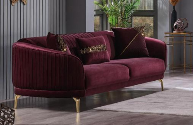 Designer Polstersofa Set Dreisitzer Wohnzimmer Couchen Moderne Möbel