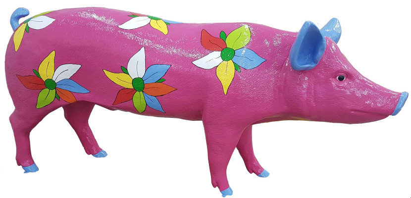 Designer Figuren Moderne Dekorationen Garten Statue Skulptur Skulpturen Schwein