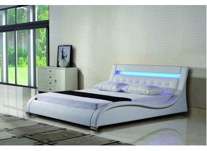 Bett Betten Polster Doppel Ehe Hotel Luxus Leder Deko Moderne Designer