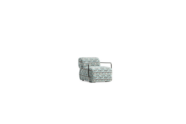 Sessel Luxus Wohnzimmer Möbel Textil Modern Relax Club 1 Sitzer Möbel