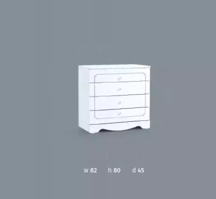 Säugling Zimmer Kinderzimmer Bett Weiß Schlafzimmer Baby Schrank Kommode 3tlg.